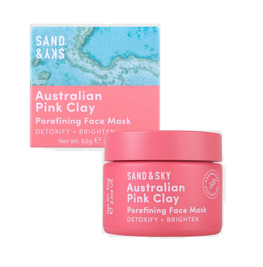 Sand & Sky Australian Pink Clay Porefining Face Mask (60 g) Detoxify + Brighten