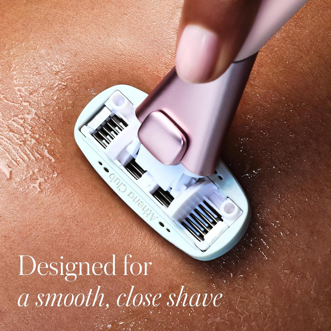 Athena Club Women's Razor Handle with 5 Blade Refills, Rose