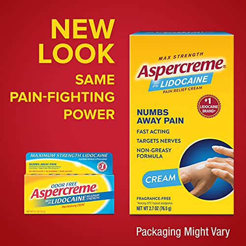 Aspercreme  Pain Relieving Cream  2.7ounces *Odor Free*