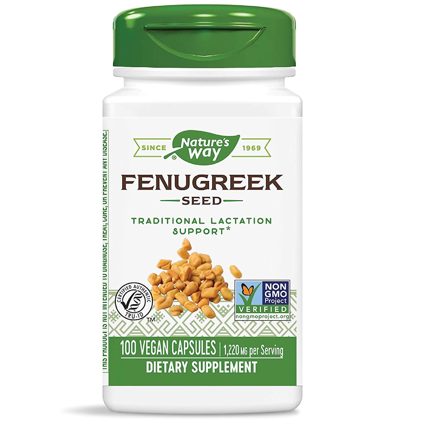 Natures Way Fenugreek Seed, 1220 mg per Serving, 100 Vegetarian Capsules