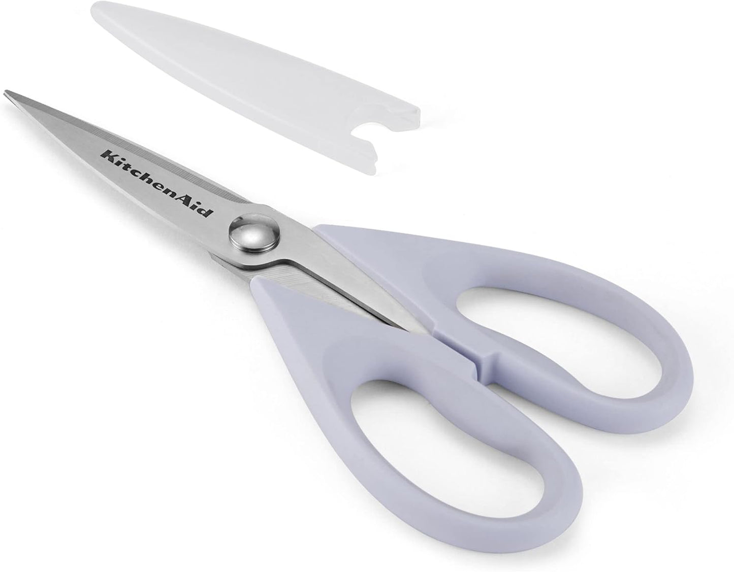 KitchenAid All Purpose Kitchen Shears Durable Stainless Steel Scissors Lavendar Cream Color, ( 8.72 Inches )