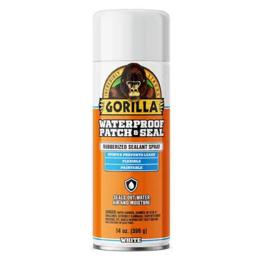 Gorilla Waterproof Patch & Seal Rubberized Sealant Spray White 14 oz 396g