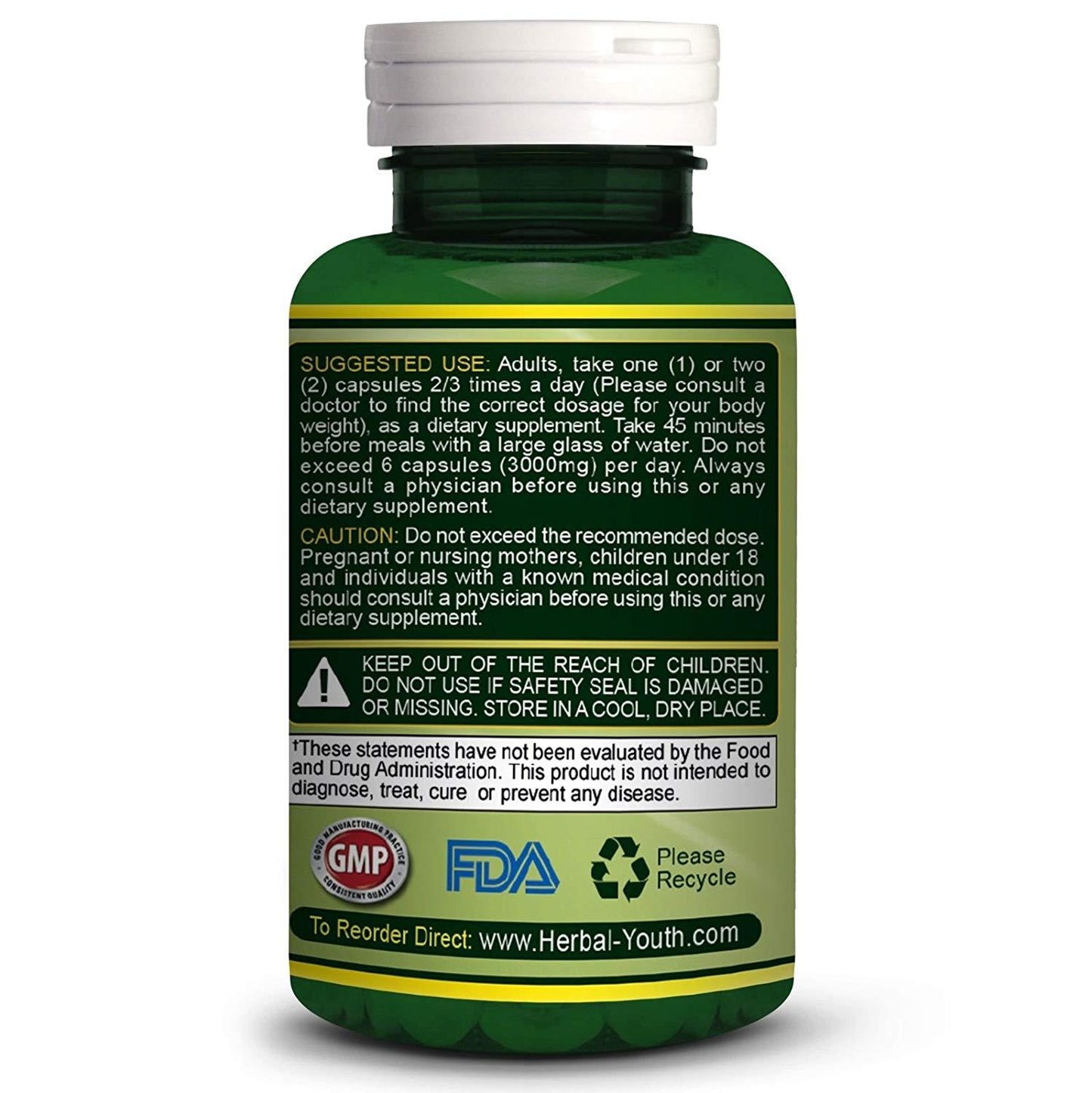 Herbal Youth 3000 Garcinia Cambogia Extreme Maximum Strength - 60 Caps