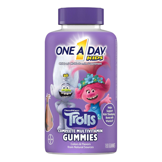 One A Day Kids DreamWorks Trolls Complete Multivitamin Gummies 180 Gummies