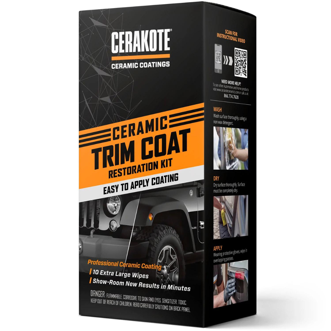 CERAKOTE Ceramic Trim Coat Easy to Apply Ceramic Coating, 1 Vehicle Kit