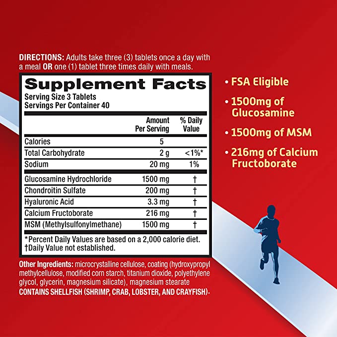 Schiff Move Free Joint Health Advance Plus MSM Glucosamine Chondroitin Cartilage Support 120 Tablets