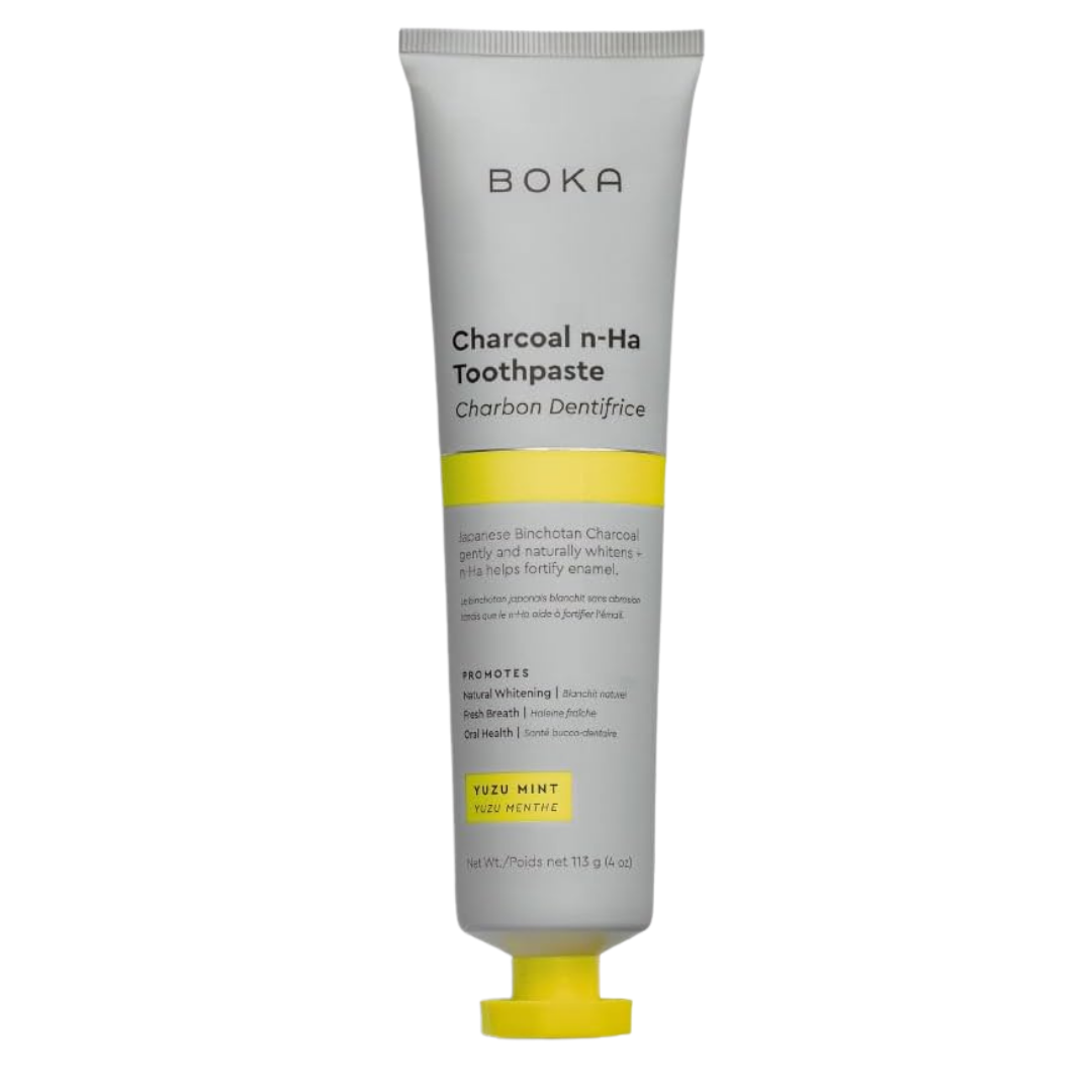 Boka Charcoal n-Ha Toothpaste, Yuzu Mint, 113g / 4 oz