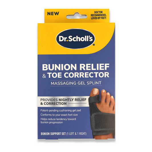 Dr. Scholl's Bunion Relief & Toe Corrector Massaging Gel Sprint Bunion Support Set - 1 Pair