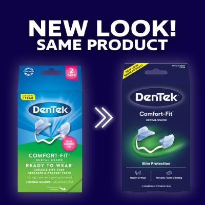 DenTek Comfort-Fit Dental Guards Ready to Wear for Nighttime Teeth Grinding 2 Count