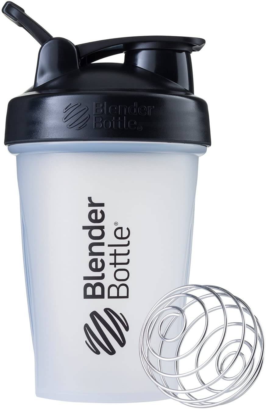 BlenderBottle Classic Loop Top Shaker Bottle, 20 oz, Clear/Black, Classic Version 1