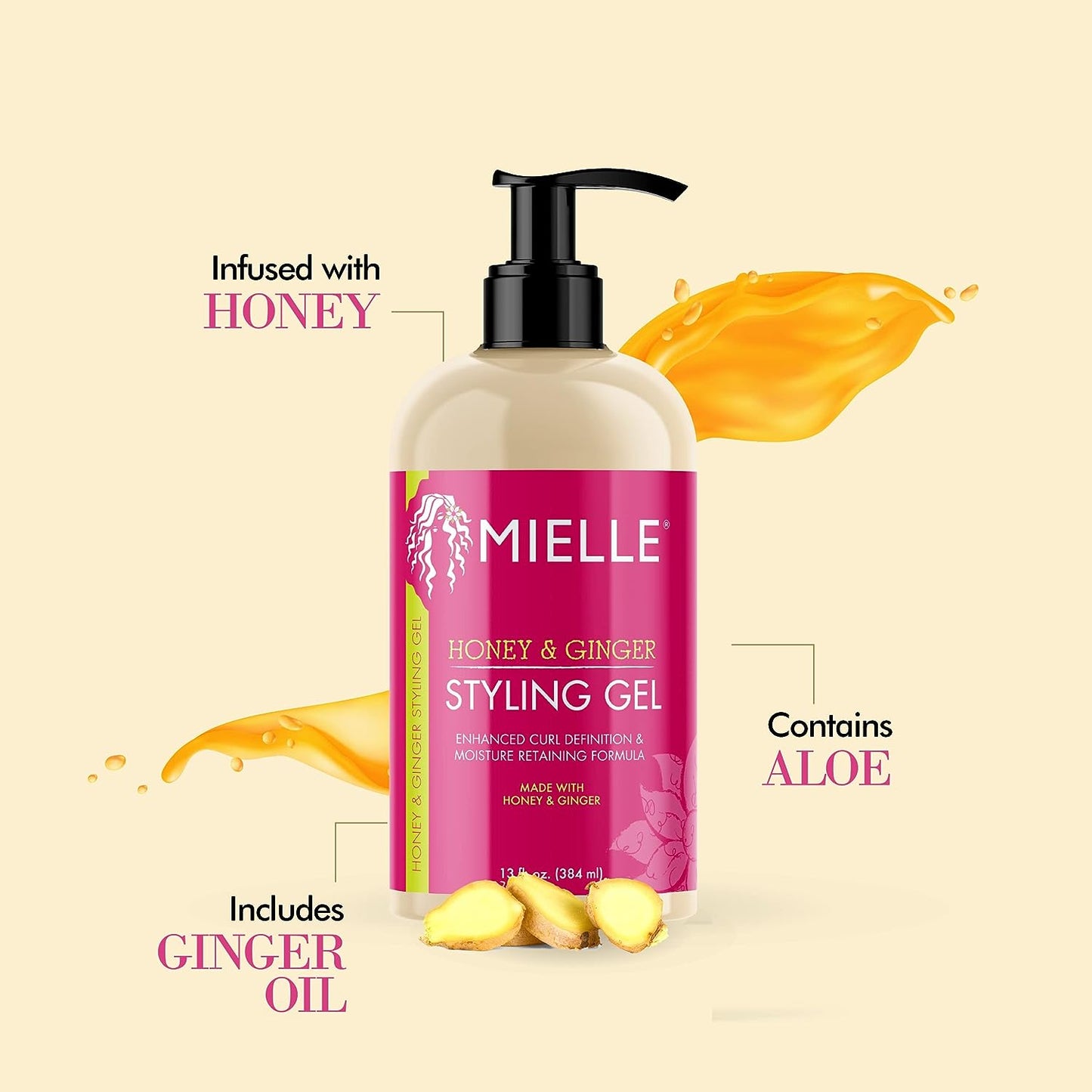 Mielle Honey & Ginger Styling Gel 13 fl oz / 384ml
