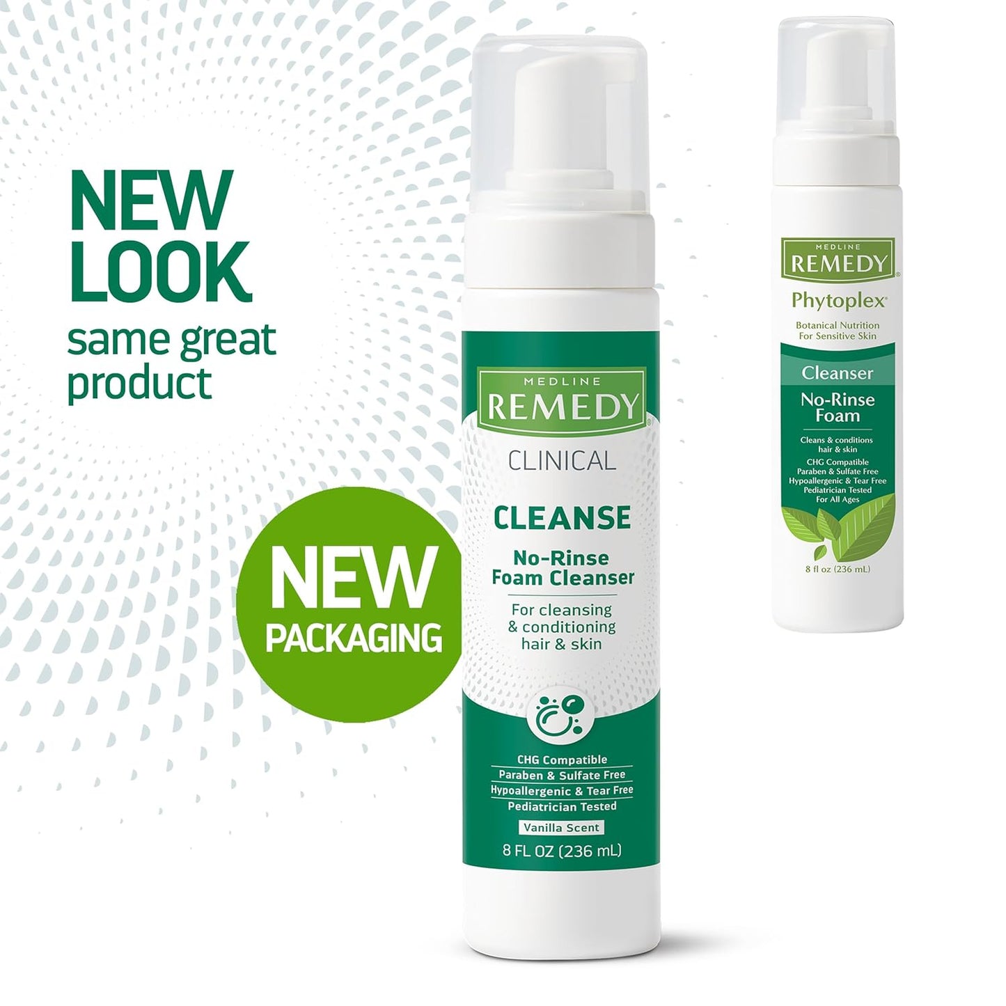 Medline Remedy Phytoplex Botanical Nutrition for Sensitive Skin Cleanser No-Rinse Foam 8 oz (236 ml)
