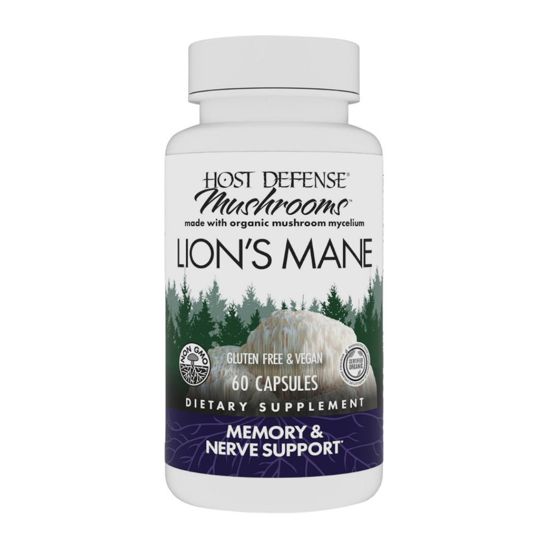 Host Defense Lion's Mane Memory & Nerve Support 60 Capsules