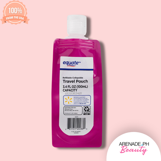 Equate Refillable Collapsible Travel Pouch Capacity 3.4 fL Oz/ 100mL COLOR MAY VARY
