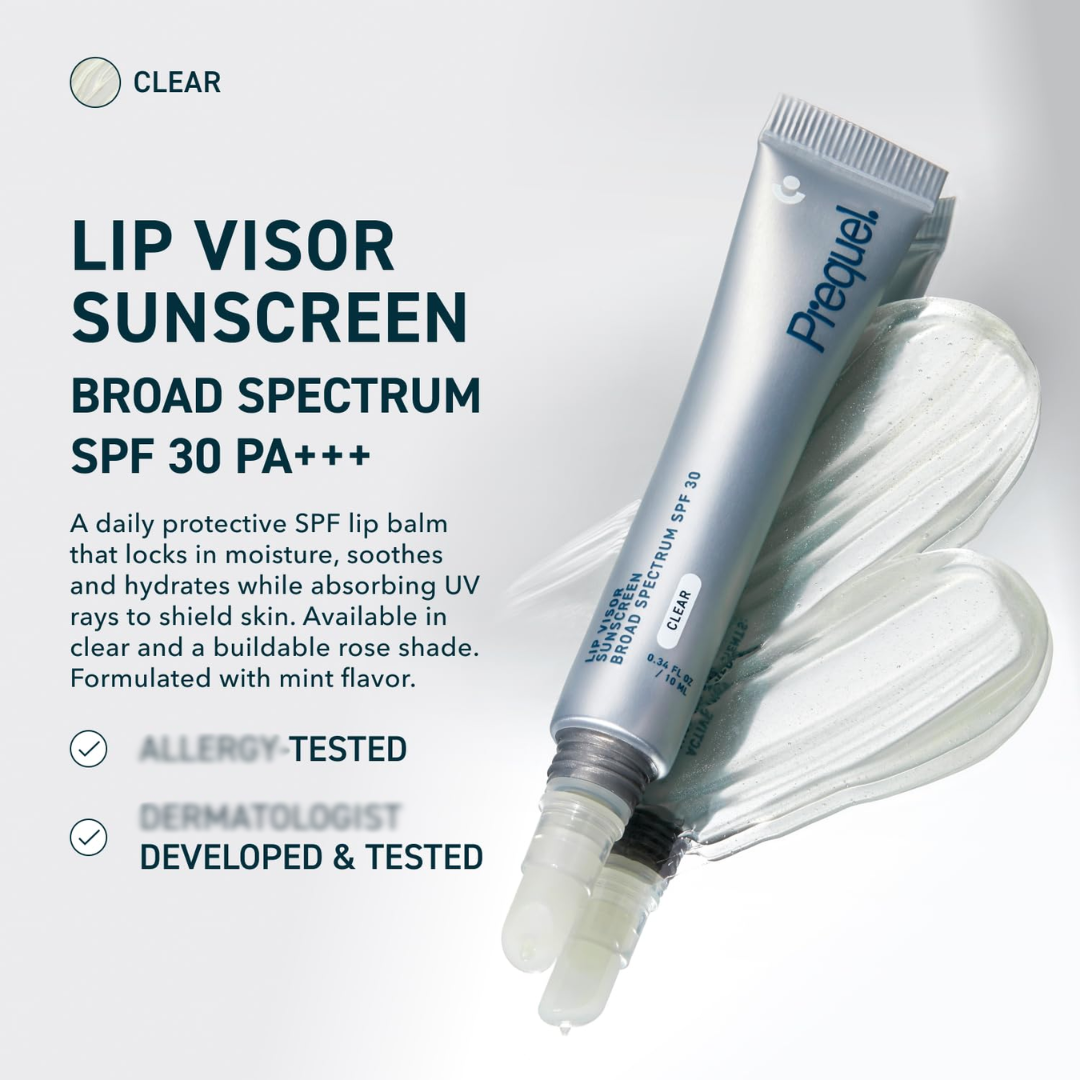 Prequel Lip Visor Sunscreen SPF 30 PA+++ Clear, 0.34 oz / 10 ml