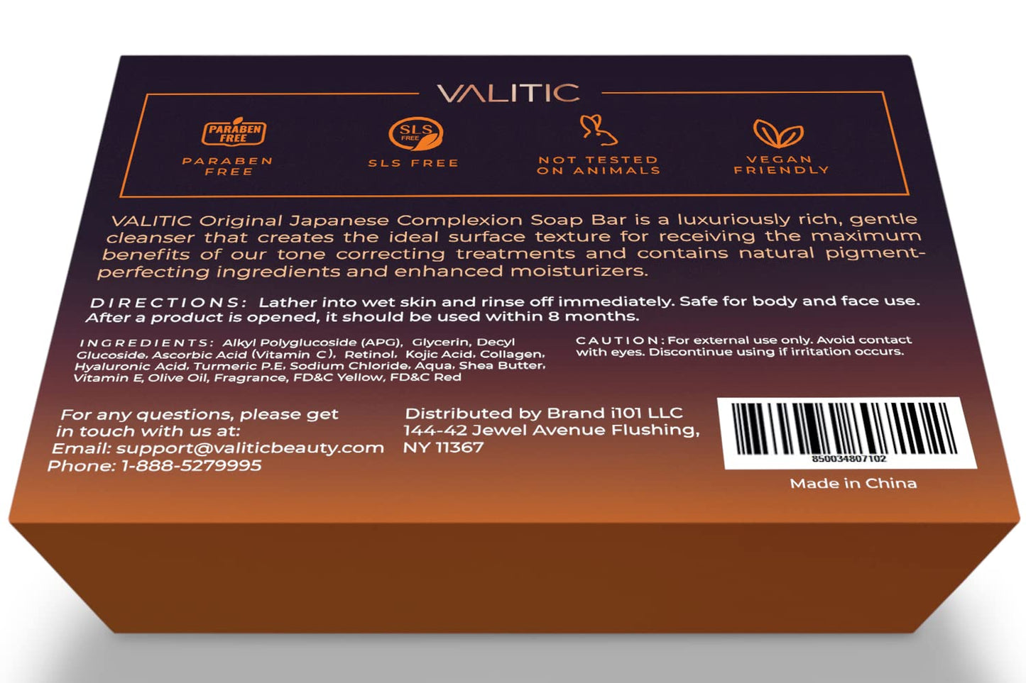 Valitic Kojic Acid Dark Spot Remover Original Japenese Complex Soap Bars 2 Pack