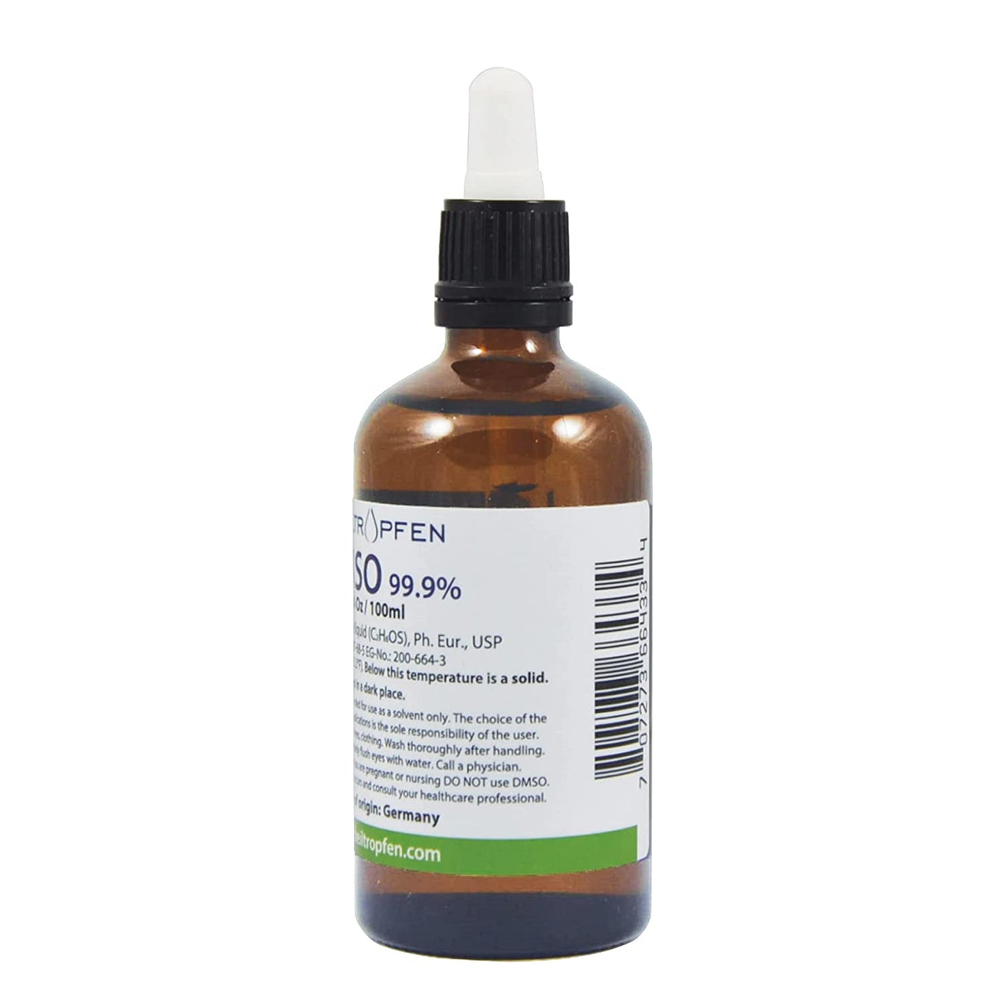 70% DMSO - Pharmaceutical grade, Dimethyl sulfoxide liquid (3.4 Oz - 100ml), High purity, Heiltropfen DMSO Liquid 70/30
