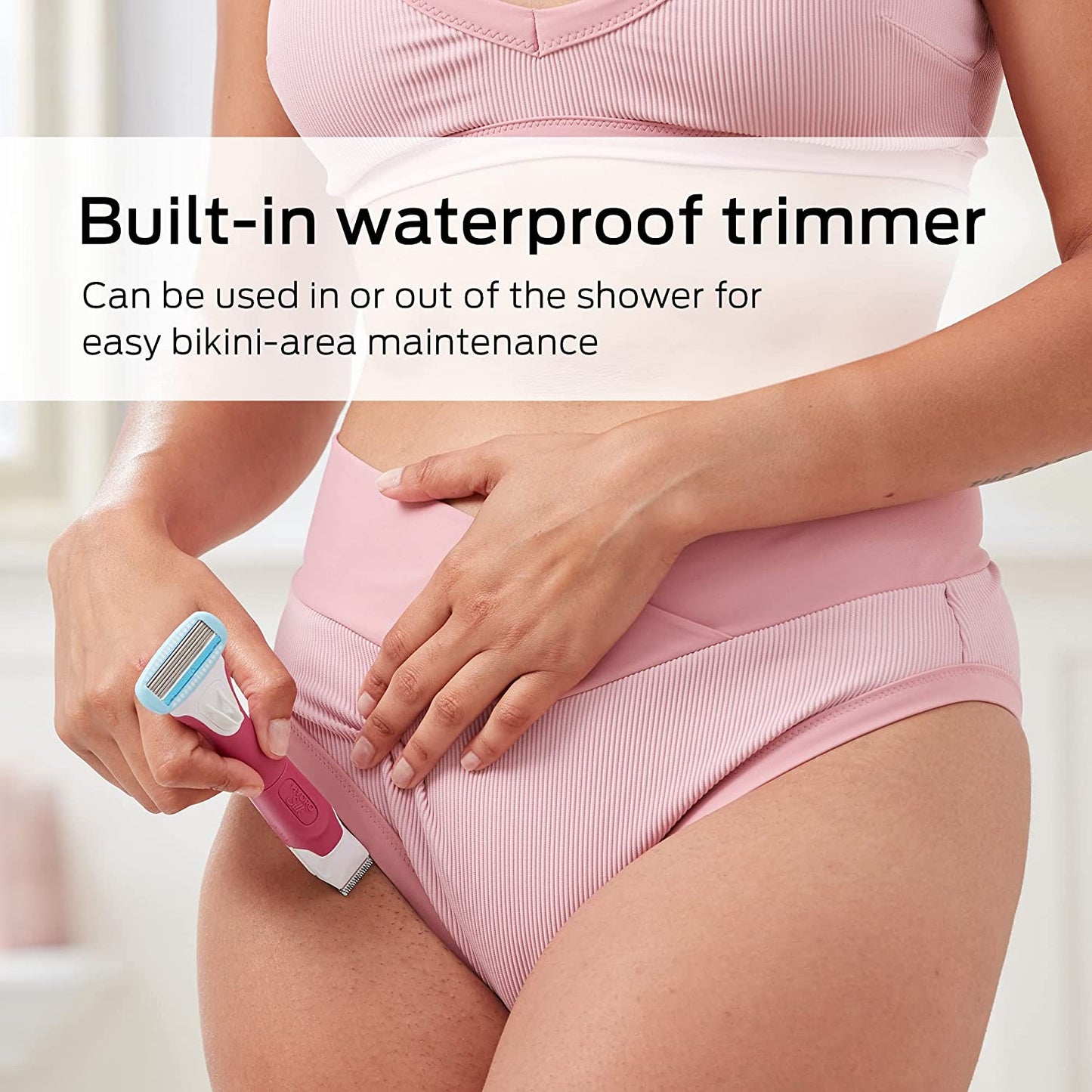 Schick Hydro Silk Trimstyle Razor For Women - 1 Handle & 3 Razor Blade Refills (Packaging May Vary)