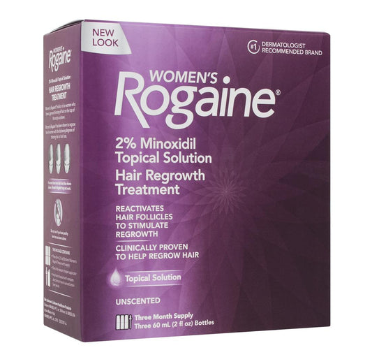 Womens Rogaine 2% Minoxidil Topical Solution Hair Regrowth Treatment (3 Months Supply)
