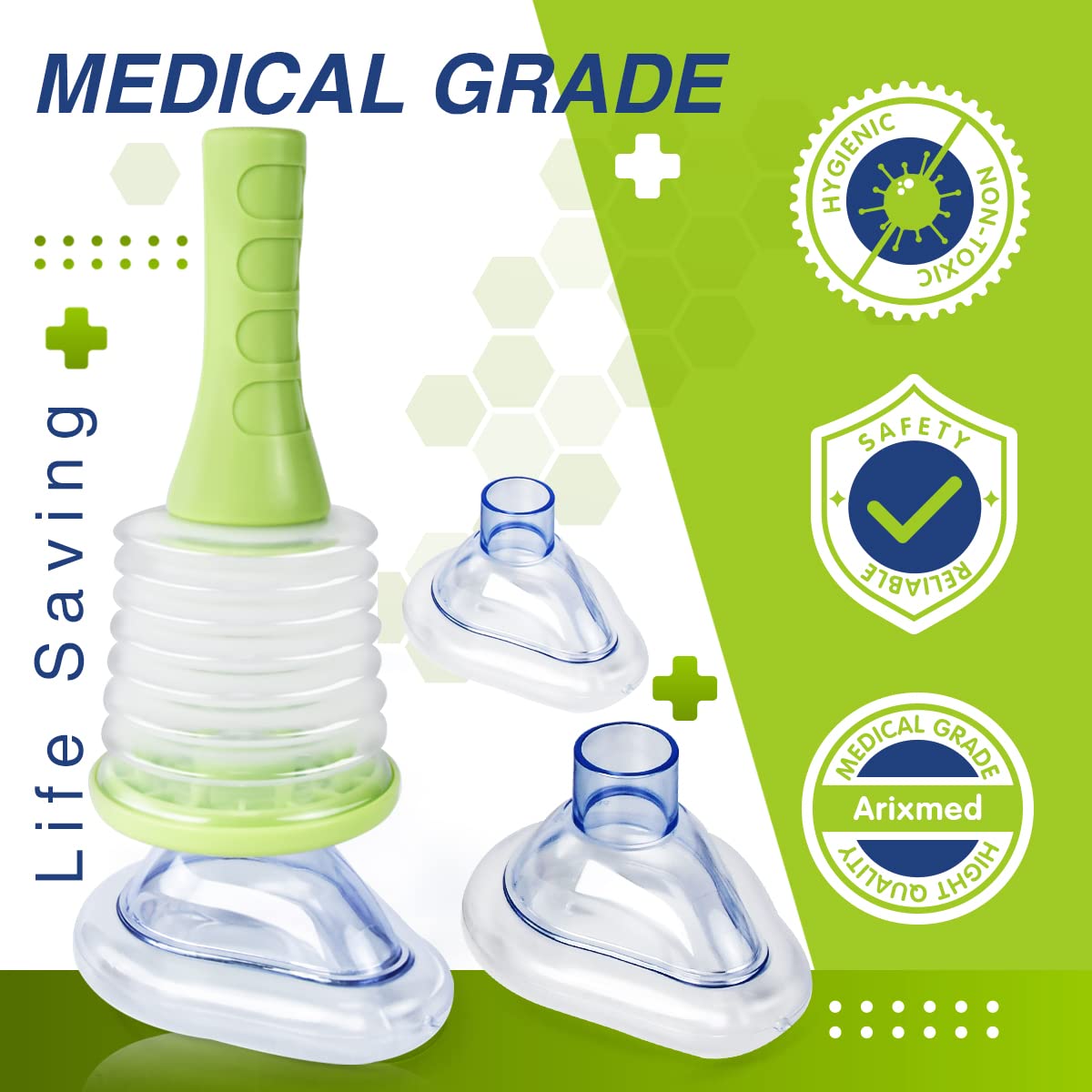 Arixmed Portable Airway Suction Device, Travel Kit