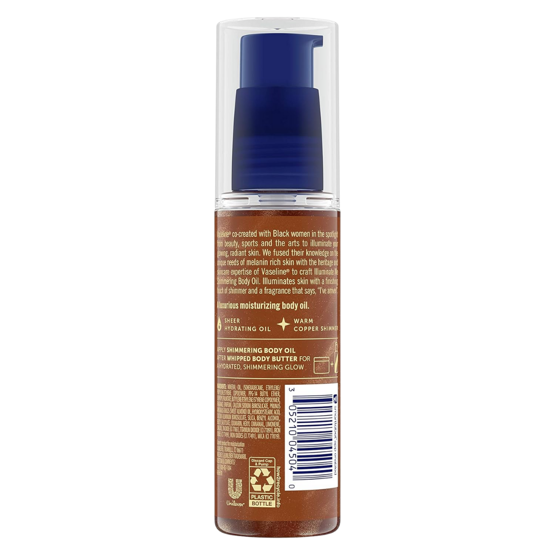 Vaseline Illuminate Me Shimmering Body Oil, 3.3 oz / 97 ml