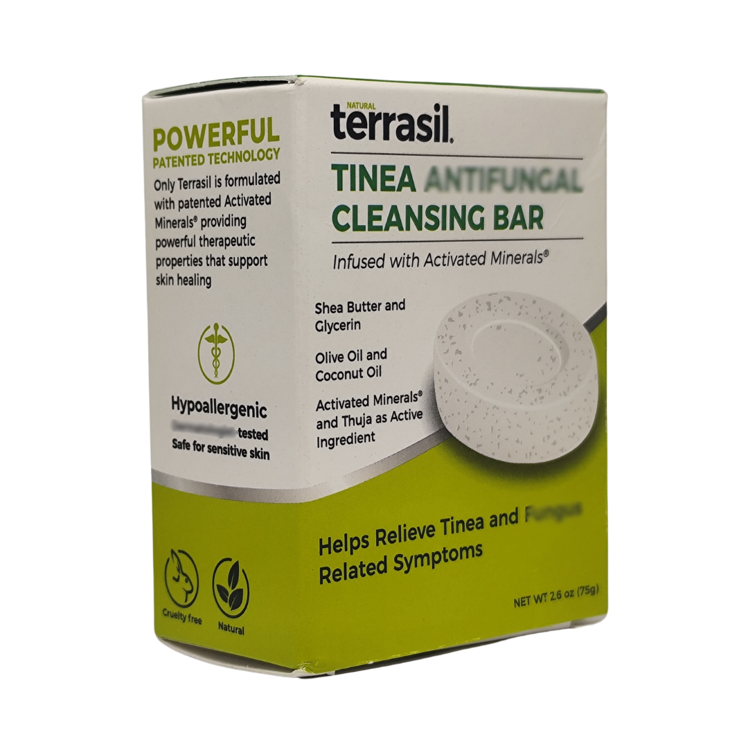 Terrasil Tinea Cleansing Bar for Skin, 2.6 oz. / 75 g