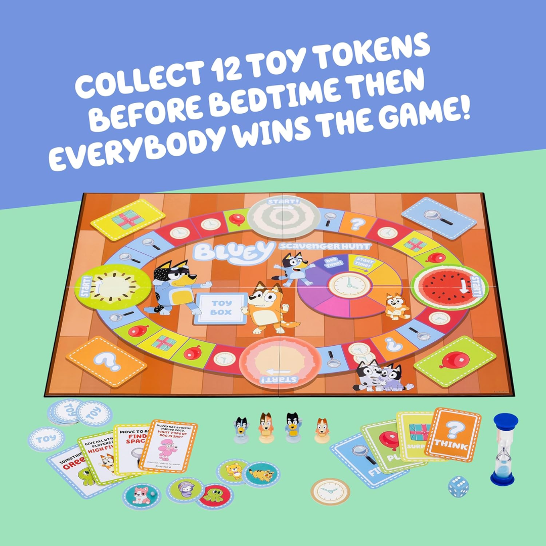Bluey Scavenger Hunt Board Game 2-4 Players (Ages 3+)