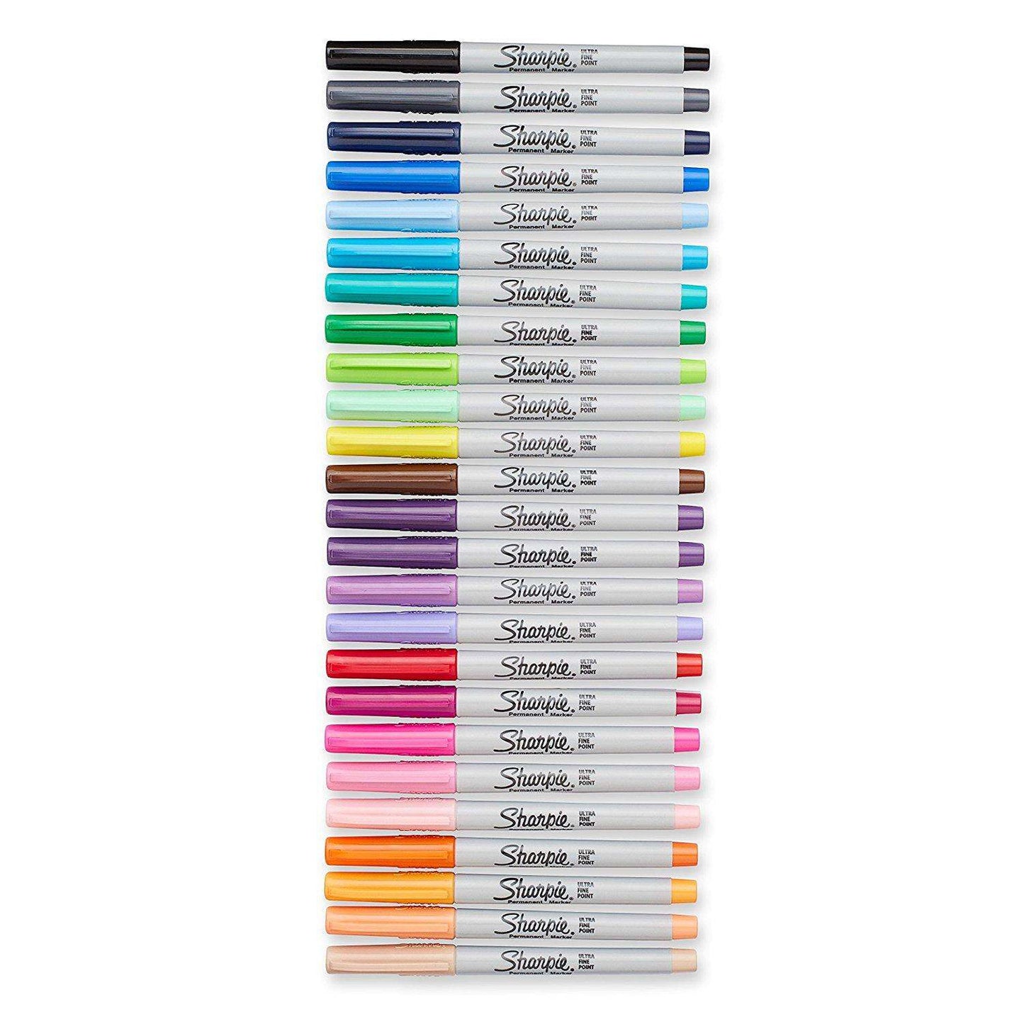 Sharpie 75847 Permanent Markers, Ultra Fine Point, Assorted Colors (24-Count)