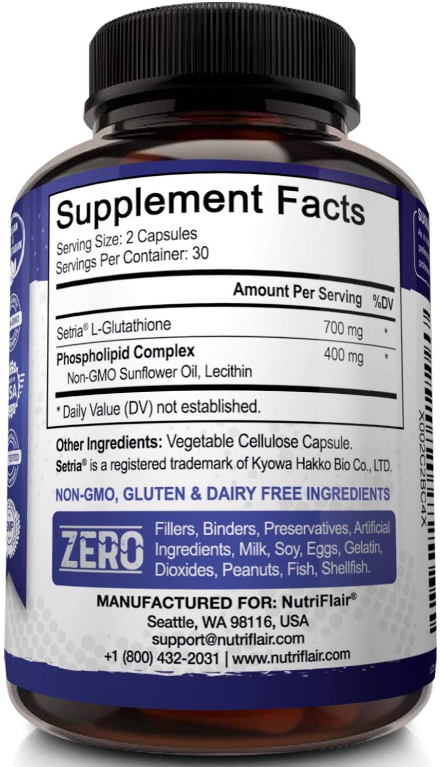 NutriFlair Liposomal Glutathione 700 mg, 60 Capsules arenade.ph NutriFlair Liposomal Glutathione 700 mg, 60 Capsules arenade.ph