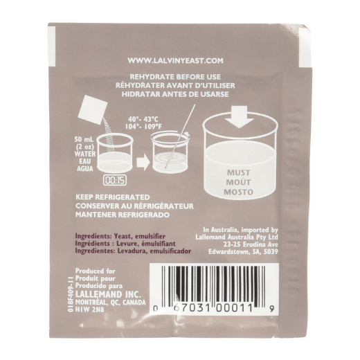 Lalvin Dried Wine Yeast EC #1118, 1 Piece