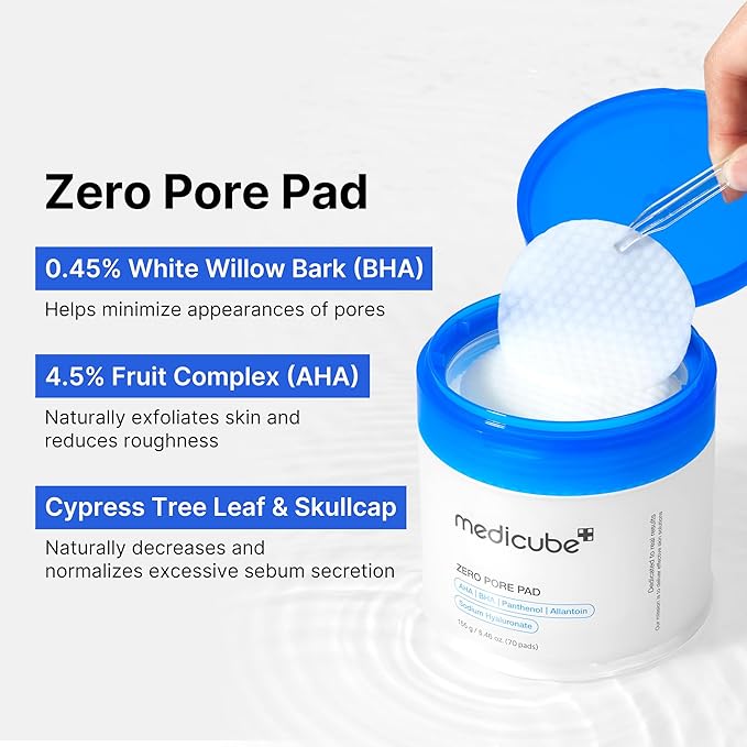 Medicube Zero Pore Pad 2.0, 70 Pads (155g / 5.46 oz)