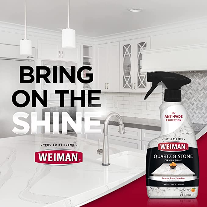 Weiman Quartz & Stone 2-in-1 Clean + Protect Citrus Scent, 16 Oz / 473 ml