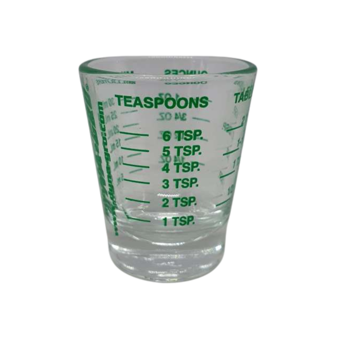 Dyna-Gro Mini Measure  Shot Glass 1oz, 6 Tsp, 2 Tbs, 30ml