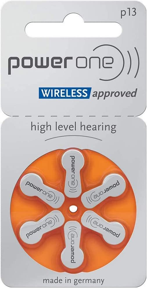 Powerone Size 13 Hearing Aid Batteries Zinc Air P13 Pack of 60