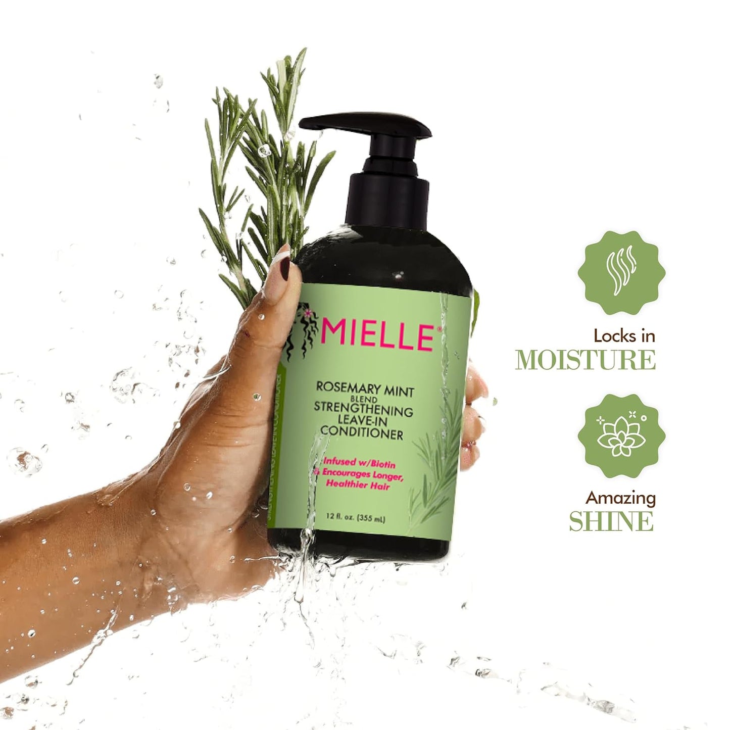Mielle Rosemary Mint Blend Strengthening Leave-In Conditioner 12 fl oz / 355ml