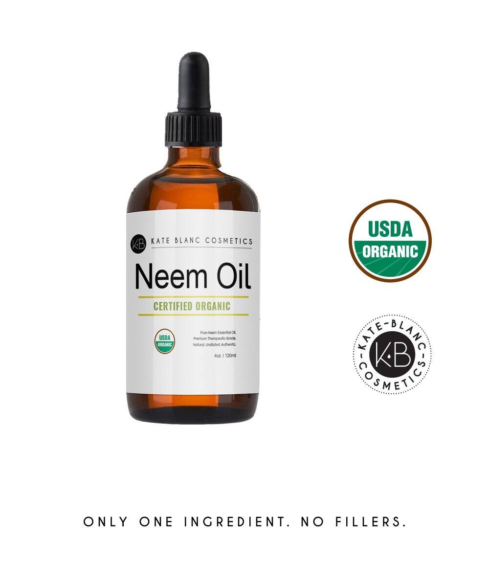 Kate Blanc Cosmetics Organic Neem Oil for Healthier Hair, 4 fl.oz / 120ml
