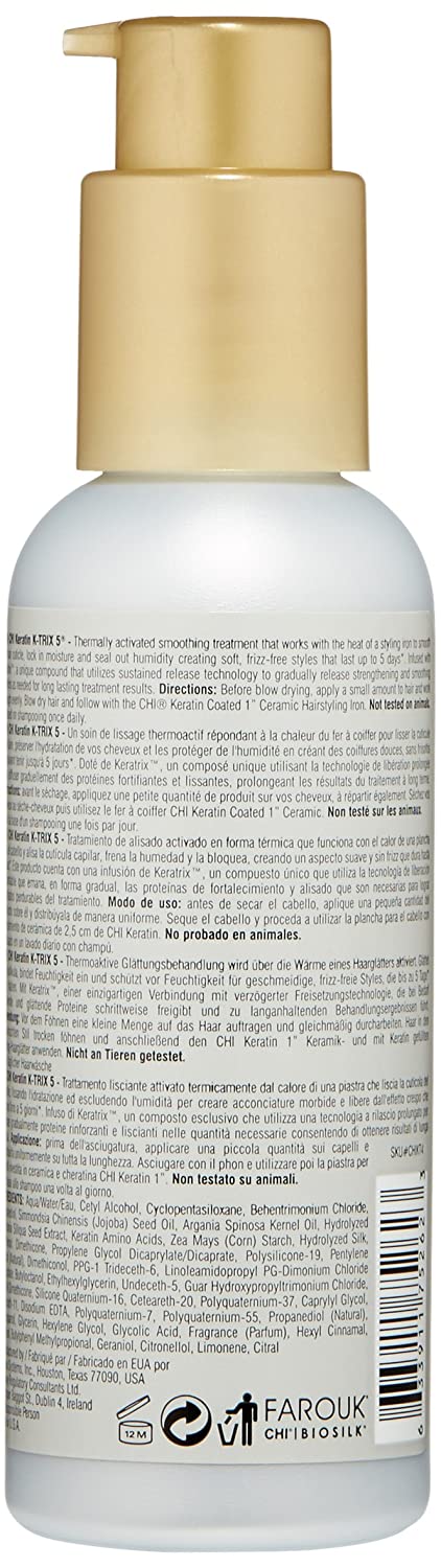 CHI Cationic Hydration Interlink Keratin K-Trix 5 Thermal Active Smoothing Treatment 3.92 Oz