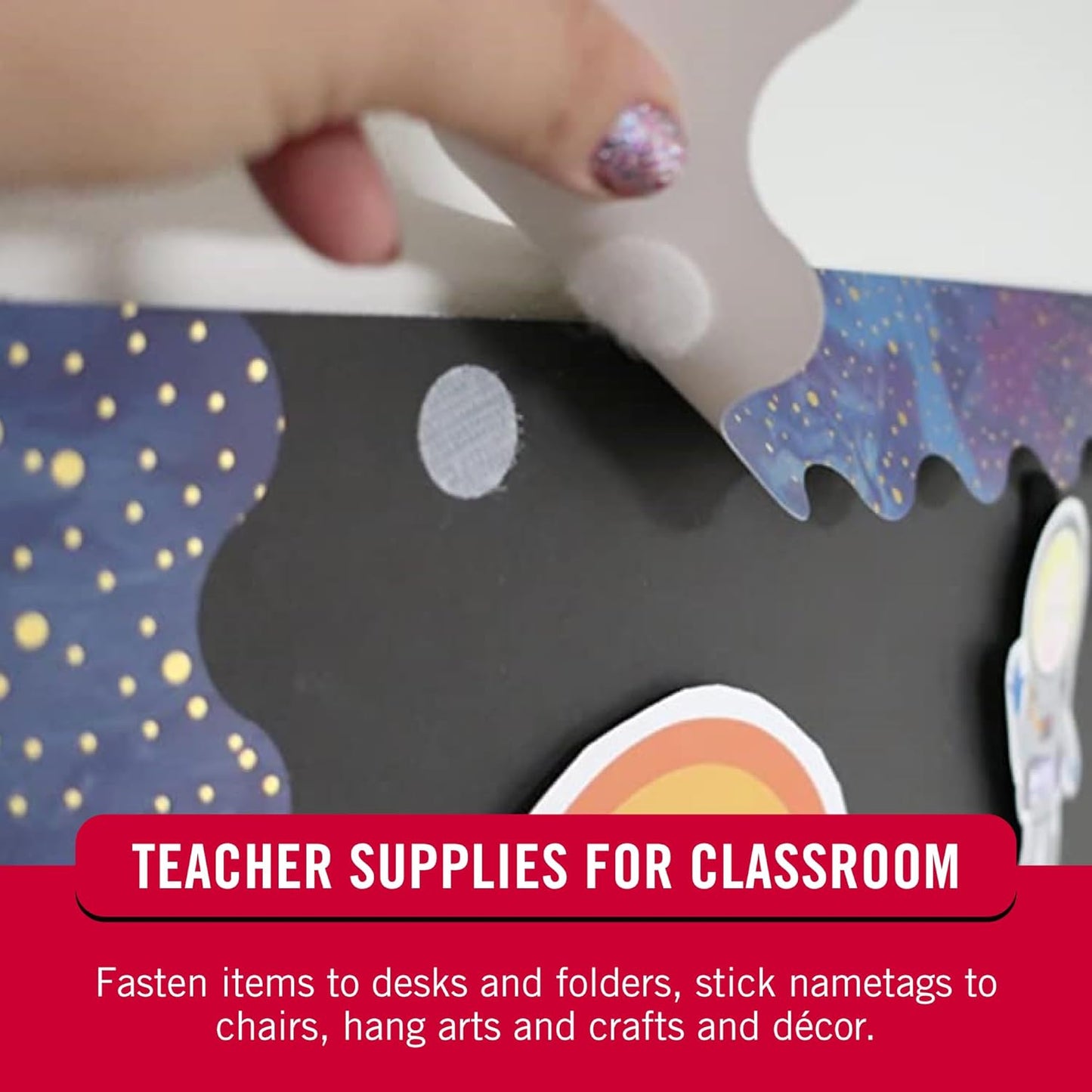 Velcro Sticky Back Fasteners 1.2 cm White, 250 Circles