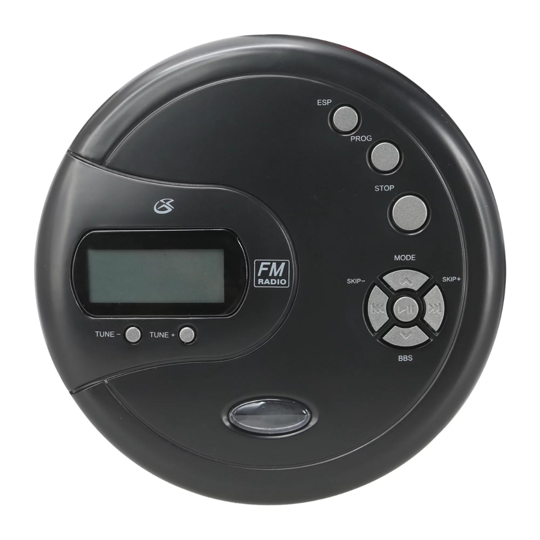 GPX PC332B Portable CD Player With Anti-Skip Protection FM Radio And Stereo Earbuds Black
