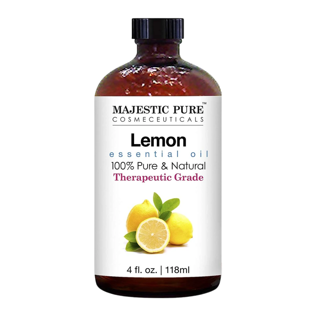 Majestic Pure Cosmeceuticals Lemon Essential Oil, 4 oz / 118 ml