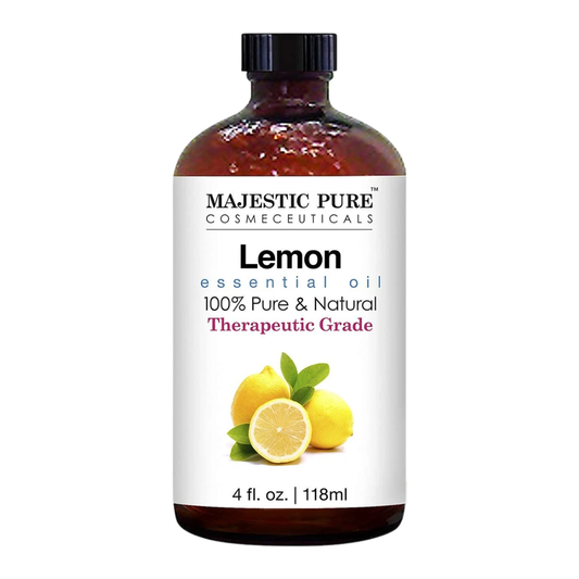 Majestic Pure Cosmeceuticals Lemon Essential Oil, 4 oz / 118 ml