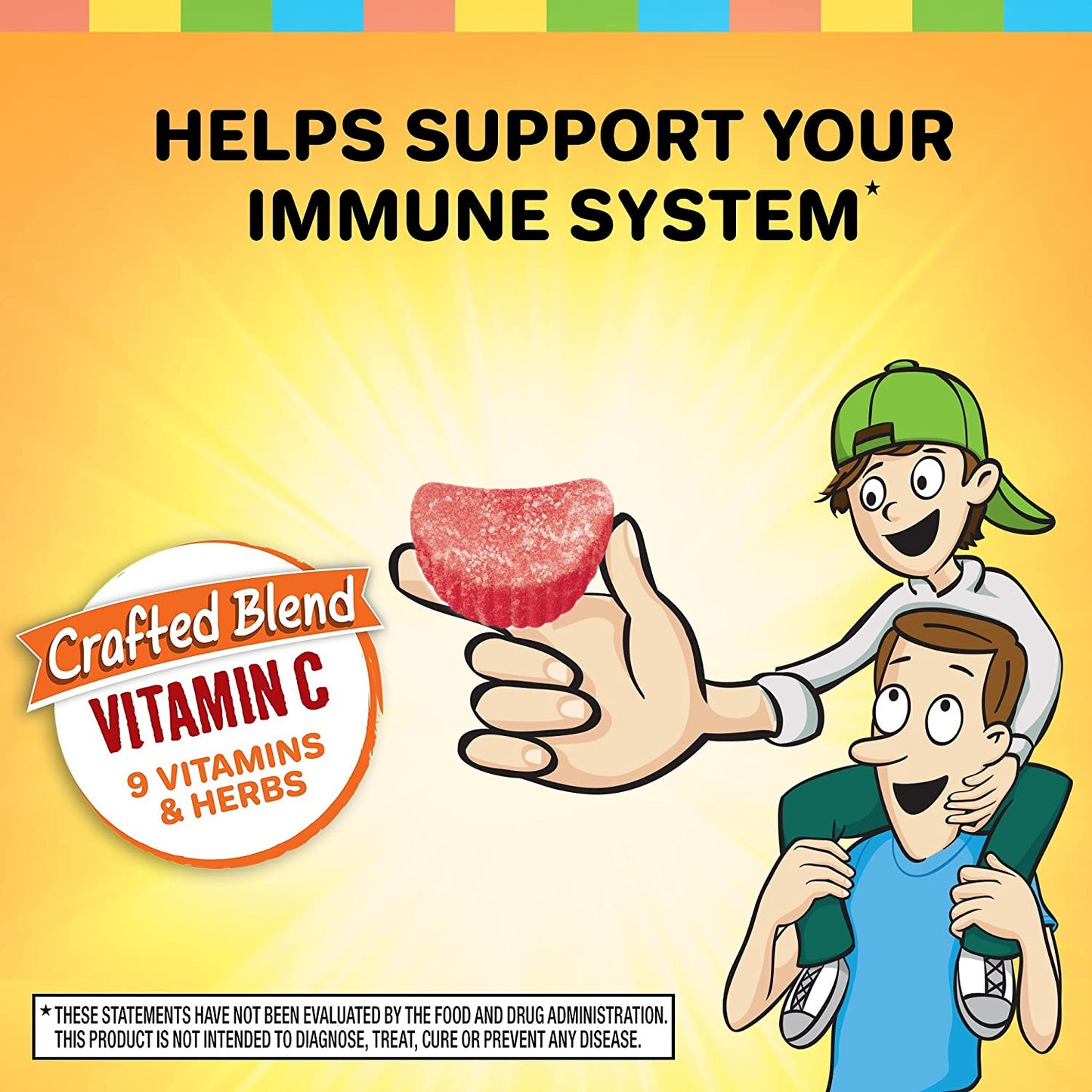 Airborne Kids Assorted Fruit Flavored Gummies Vitamin C, 42 Count