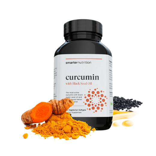 Smarter Nutrition Curcumin with Black Seed Oil, 60 Vegetarian Softgels
