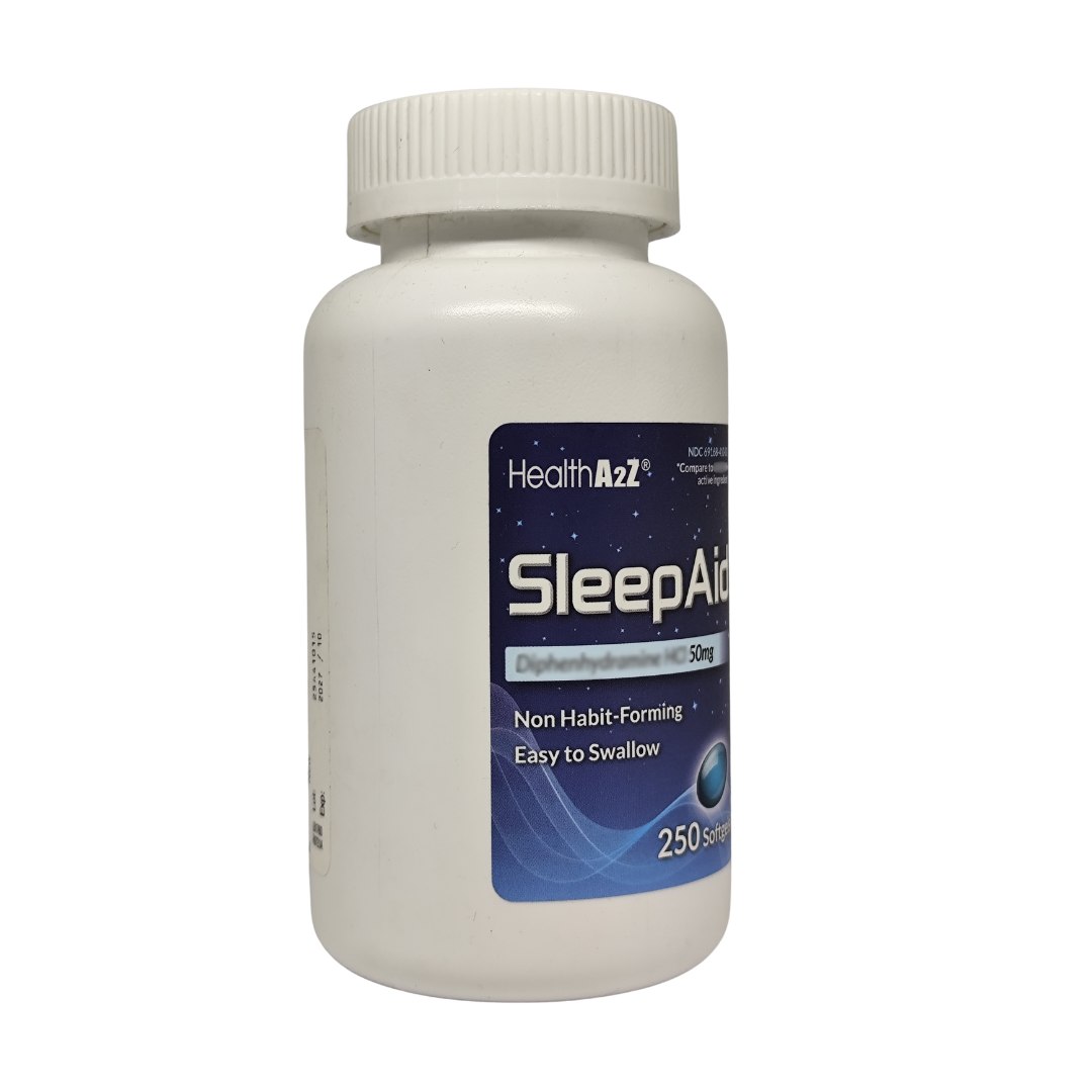 HealthA2Z Nighttime Sleep Aid 50 mg, 250 Softgels