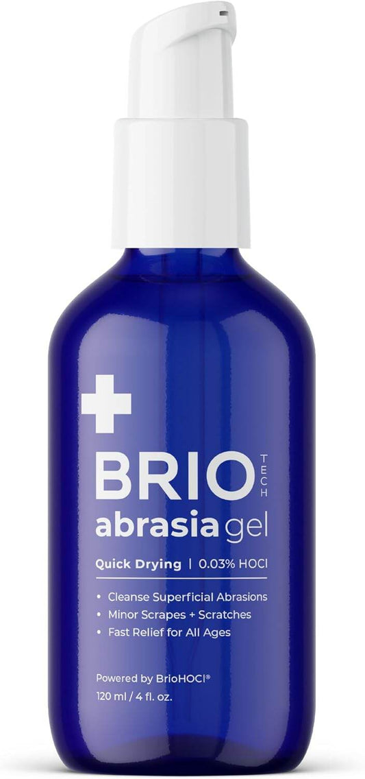 Brio Tech Abrasia Gel Quick Drying For Abrasions And Scratches Wound In All Ages 4 fl oz / 120 mL