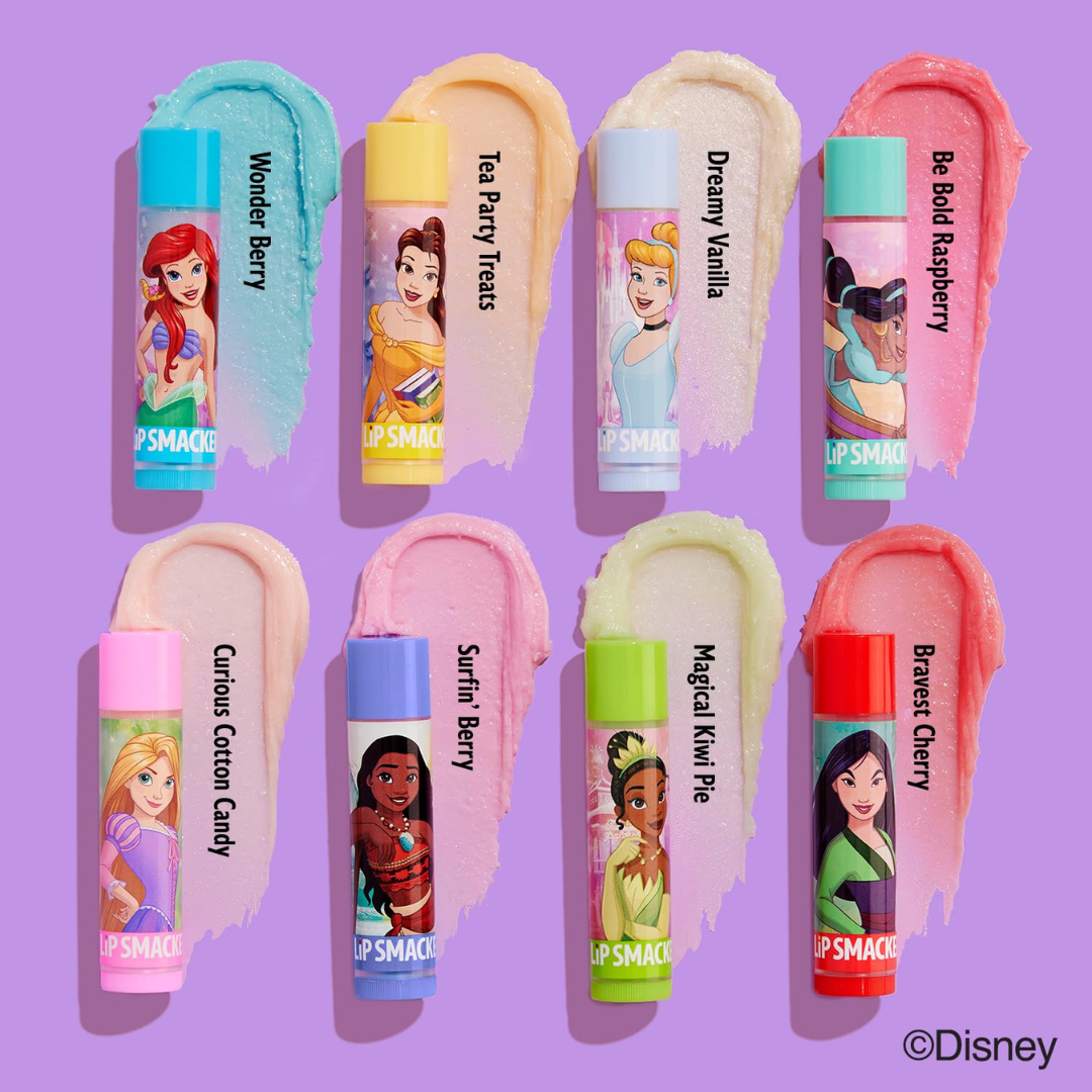 Lip Smacker Disney Princess Flavored Clear Lip Balm, 8 Count