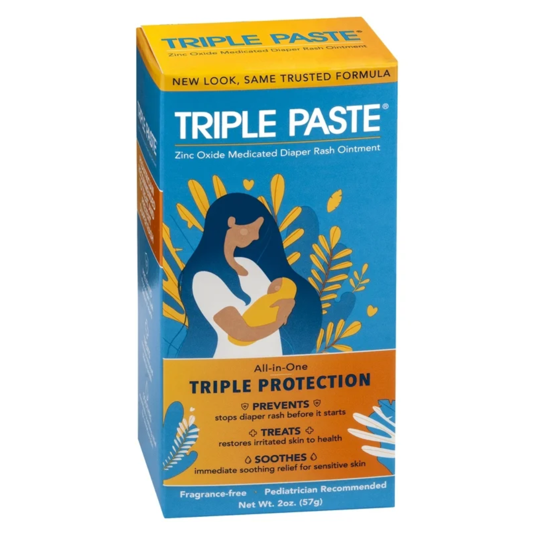 Triple Paste Zinc Oxide Medicated Diaper Rash Ointment All - In - One Triple Protection 2 Oz (57g)