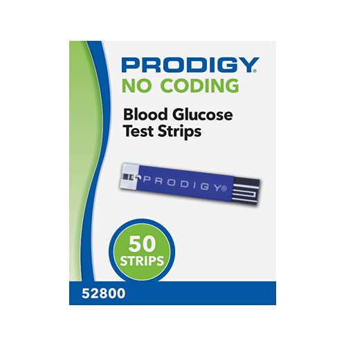 Prodigy No Coding Blood Glucose Test Strips, 50 Strips