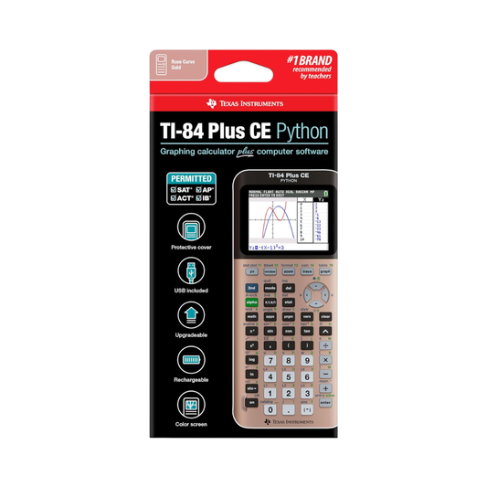 Texas Instruments TI-84 Plus CE Python Calculator, Rose Curve Gold