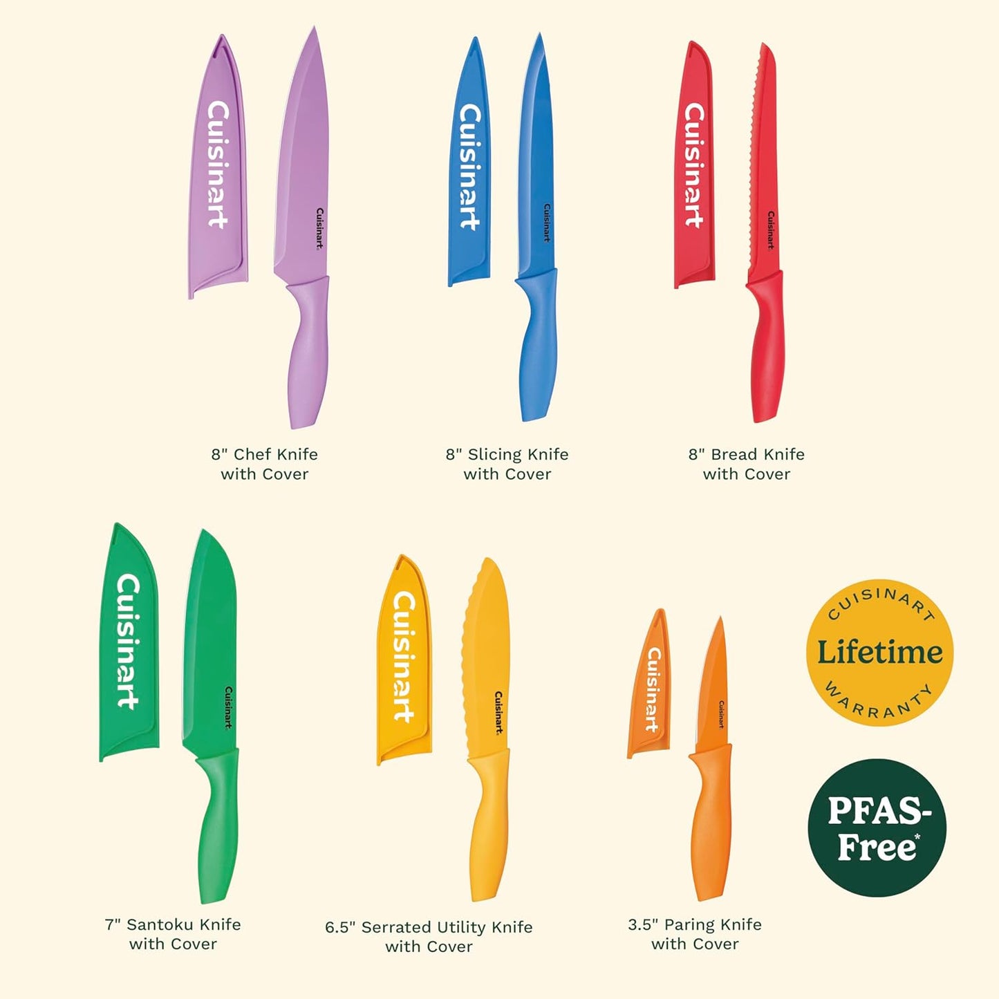 Cuisinart Advantage 12-Pc Kitchen Knife Set including Guards